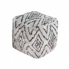 POUF BERBER BLACK AND WHITE 